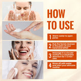 150ml Natural Vitamin C Face Wash Deep Cleansing Dissolves Grease Brightens Skin Hyaluronic Acid Compatible Gentle Facial Cleane