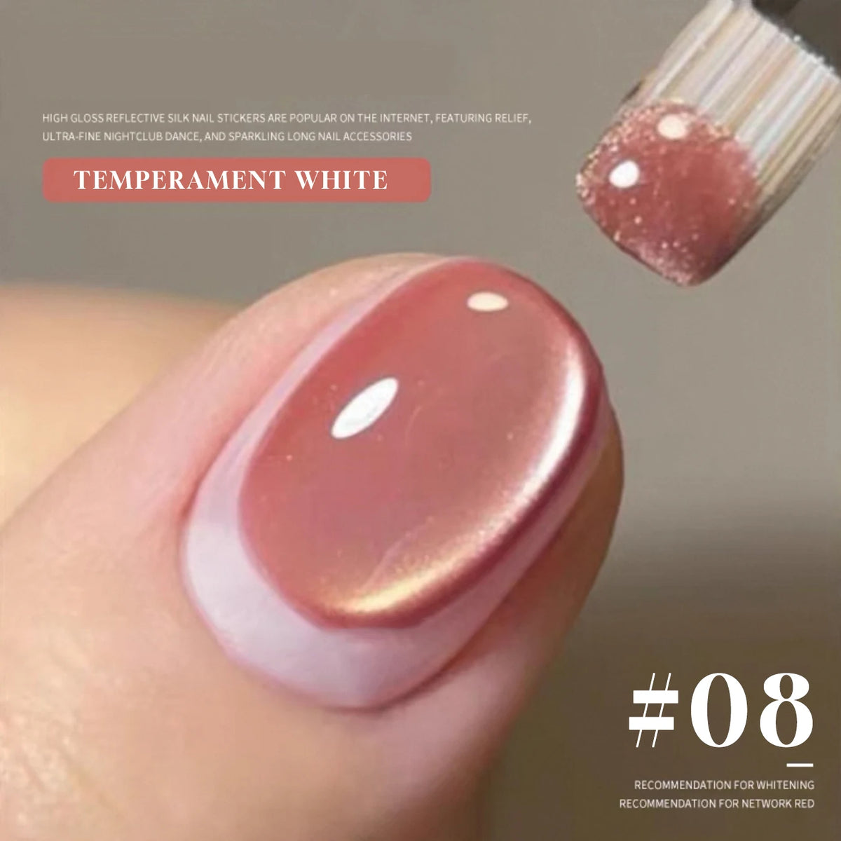 MN 1-20pcs 12ML Pink Gold Cat Eye Ocean Bubble Glass Beads Cat Eye Gel Nail Polish Blue Nails UV Light Nails Green Nails