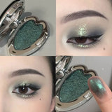 Pearlescent Lavender Eyeshadow Palette Facial Blusher Highlighter Brightening Glitter Heart-shaped Eye Shadow Makeup Cosmetics