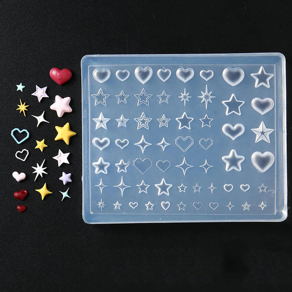 Cute Wings Nail Art Silicone Mold 3D Angel Wings Design Molds Reusable Clear Manicure Template DIY Charms Gel Wings Wedding