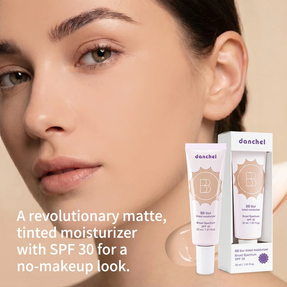  BB Blur Tinted Moisturizer 12h Natural Matte Finish  Medium Coverage SPF30 Sun Protection Evens Skin Texture Blurring Cream