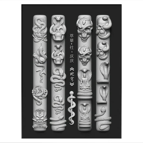 1 Pc Snake Pattern Silicone Nail Mold 3D Stereoscopic Nails Art Decorations DIY Manicure Tool Nail Template Mold