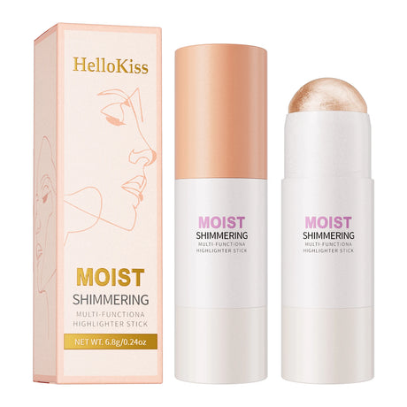 Natural Brightening 1pc Highlighter Stick Natural Brightening Face Contour & Highlight Makeup, Medium Coverage, Water-Resistant