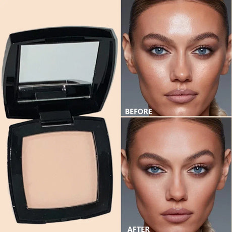 Long Lasting Matte Setting Powder Oil Control Pore Minimizing Flawless Makeup Portable Facial Powder for Smooth Skin Finish