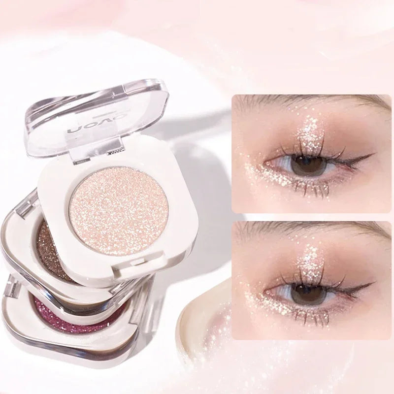 Monochrome Glitter Eyeshadow Pearlescent Highlighter Powder Makeup Diamond Eye Shadow Palette Bright Shiny Eye Makeup Cosmetics