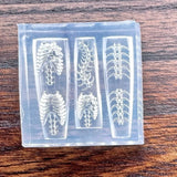 3D Silicone Nail Art Mold Ribs Spine Bone Design DIY Nail Decor Transparent Manicure Template