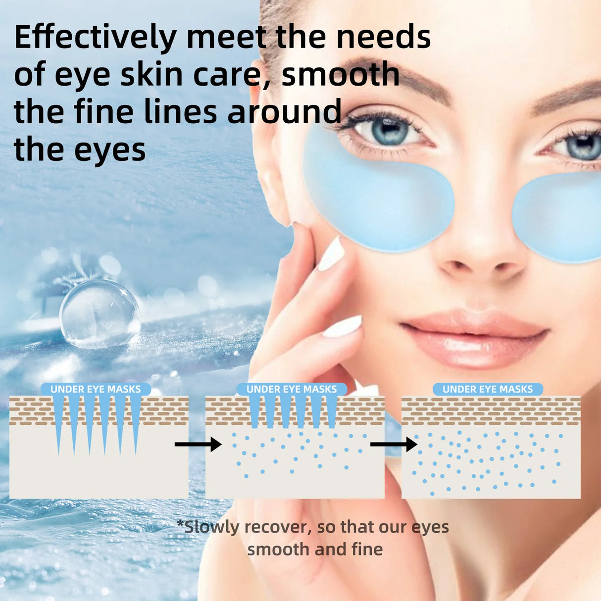60pcs  Retinol Collagen Eye Mask Anti Dark Circles Directed Against Eye Bags Moisturizing Lifting Firming Eye Patches Skin Care