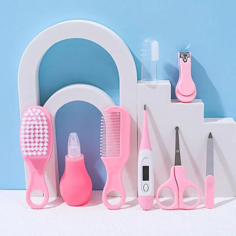 4/8/13pcs Newborn Daily Nail Care Kit Nail Clipper Tool Health Kit Thermometer Comb Care Kit