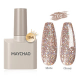 MAYCHAO Gel Nail Polish 12ML Full Coverage Base Top Coat Soak Off Gel Polish UV LED Gel Semi Permanent Varnishes Design Nail Art