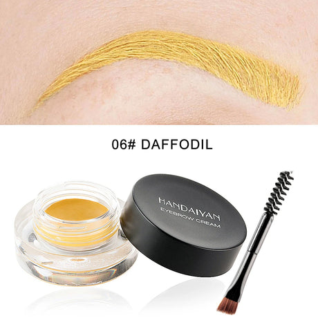 HANDAIYAN Colorful Eyebrow Cream Gel High Pigment Brows Tint Waterproof Long lasting Eye Brow Dye With Brushes Decorate Cosmetic
