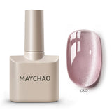 MAYCHAO Cherry Red Gel Nail Polish 12ml Glossy Semi Permanent Soak Off UV LED Frosted Gel Nails Base Painting Varnish