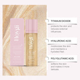 Hoygi 75ML SPF 50 Sheer Setting Mist Hydrating Glow Mist with Shimmering Oil Reef Safe for Face Body Non Greasy Fast Absorbing