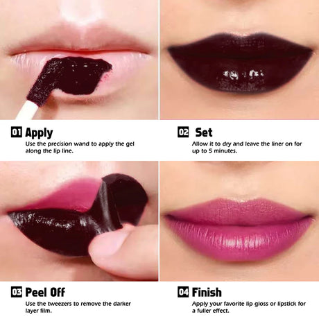 7 Colors Peel Off Lip Stain Reveal Long Lasting Waterproof Pink