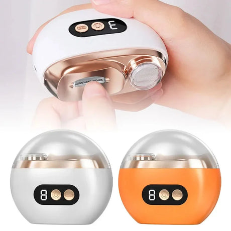 2 In 1 Electric Nail Clippers Manicure Anti-Splash Nail Trimmer for Baby Finger Toe Scissors Pedicure Thick Nails Cutter Tools