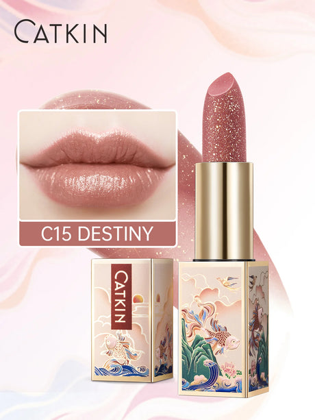 CATKIN Tinted Lip Balm Color Changing Lipstick Ultra Hydrating Natural Lip Moistrurizer with Vitamin E Nourishing For Cracked &