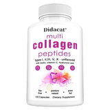 Multi Collagen Peptides Softgel - Type I, II, III, V, X for Women & Men, Supports Skin Hair Nail & Joint Health