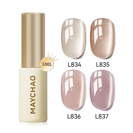 MAYCHAO 5ML Gel Nail Polish 9D Laser Diamond Glitter Cat Eye Gel Semi-Permanent Soak Off UV LED Gel Nail Manicure Tools Nail Art