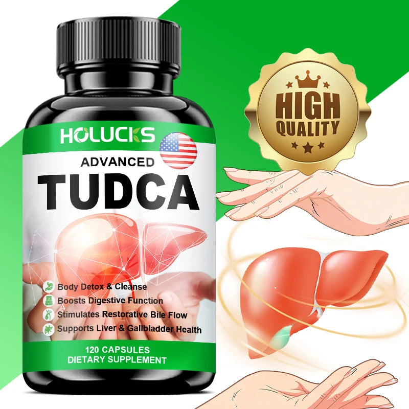 HOLUCKS TUDCA Supplement, Support Liver Cleansing, Detoxification and Repair, Digestive Health, Immune Support