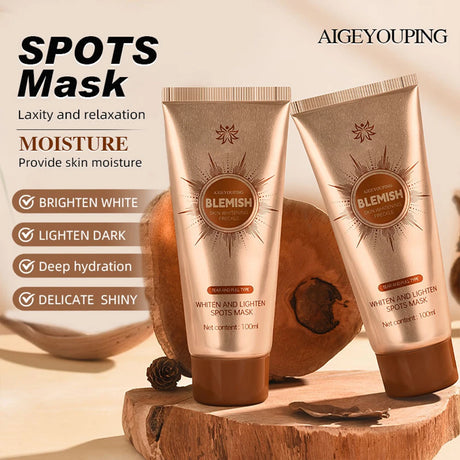 Whiten and Lighten Spots Mask Spots Peel-Off Facial Mask Anti-Blemish Freckle Brightening Mask Deeply Clean Pore Tightening Mois