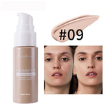 Liquid Foundation Long-lasting Waterproof Oil Control Moisture Long-lasting Concealer High Coverage Female Facial Cosmetics