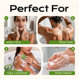 Aloe Vera Essential Oil Soap Deep Cleansing Oil Control Refresh Soothe Redness Face Body Shower Soap Bar Skin Care