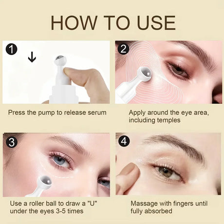 Aihuf Bee Toxin Eye Cream 15ml Instant Moisturizing Anti-Aging Deeply Nourishing Smooth Dry Skin Bag under Eye Treatment Dark Ci