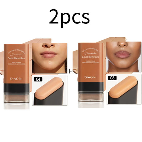 YOUNG VISION Face Contour Highlighter Stick, Dual-Ended Cream Concealer Shading Stick for Nose, Collarbone, Natural 3D Makeup