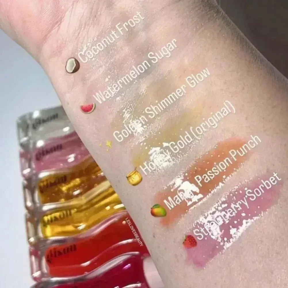 INS Popular Gisou Honey Watermelon Long-lasting Moisturizing Lip Balm Lip Oil Care For Lips Plumping Exfoliating Gloss Oil Care