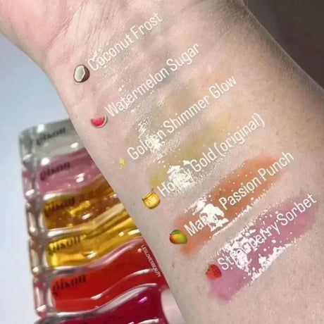 INS Popular Gisou Honey Watermelon Long-lasting Moisturizing Lip Balm Lip Oil Care For Lips Plumping Exfoliating Gloss Oil Care