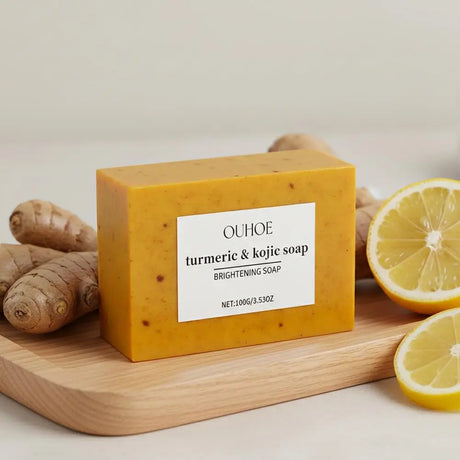 100g Turmeric Soap, Lemon Kojic Acid Soap, Shower And Facial Soap Body Care  Face Cleanser Turmeric  Soap Body and Face Cleaning