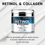 Retinol Collagen Face Cream Moisturiser Facial Anti Aging Whitening Skin Care Repair Fade Fine Lines Whitening Skin Shrink Pore