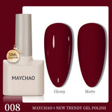 MAYCHAO 12ml Gel Nail Polish Set Professional Salon Nail Art Gels Varnish UV LED Semi Permanent Nail Lacquer Nail Supplies