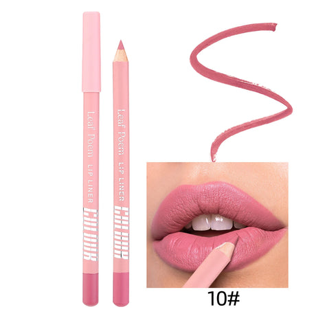 8 Colors Waterproof Lip Liner Pencil Long Lasting Sexy Dark Red Pink Matte Lipstick Pencil Natural Lipliner Pen Red Contour Tint