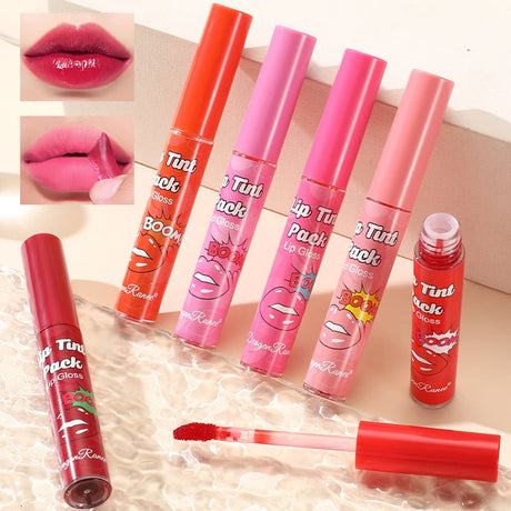 Peel-off Lip Gloss Waterproof Long Lasting Non-Stick Cup Beauty Red Lipstick Matte Rose Tear-off Liquid Tattoo Lip Stain Make Up