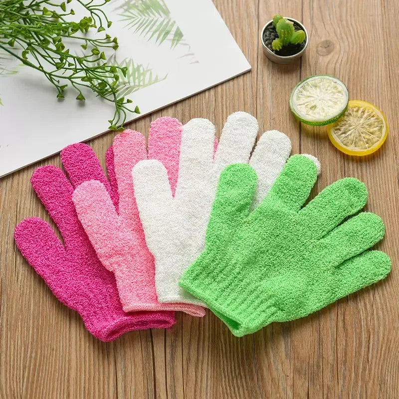 2pcs/6pcs/12pcs Reversible Exfoliating Shower Gloves, Body Scrub Gloves, ,Cleansing Tools Bath Towel Bath Products Back Scrub