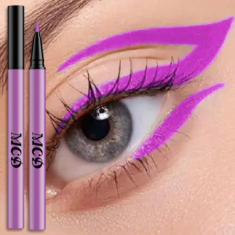8Colors Liquid Eyeliner Neon Colored Pen Waterproof Uv