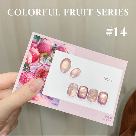 MN 1-20pcs 12ML Pink Gold Cat Eye Ocean Bubble Glass Beads Cat Eye Gel Nail Polish Blue Nails UV Light Nails Green Nails