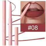 6Pcs Velvet Matte Lip Liner Pencil Set High Pigment Smooth Silky Texture Easy to Color & Define Lip Contours Daily Lip Makeup
