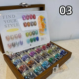 High-End Nail Art Set, 24 Colors Moonlight Mirror Powder Kit, Ultra-Fine Glitter, Japanese Style, Perfect for All Occasions
