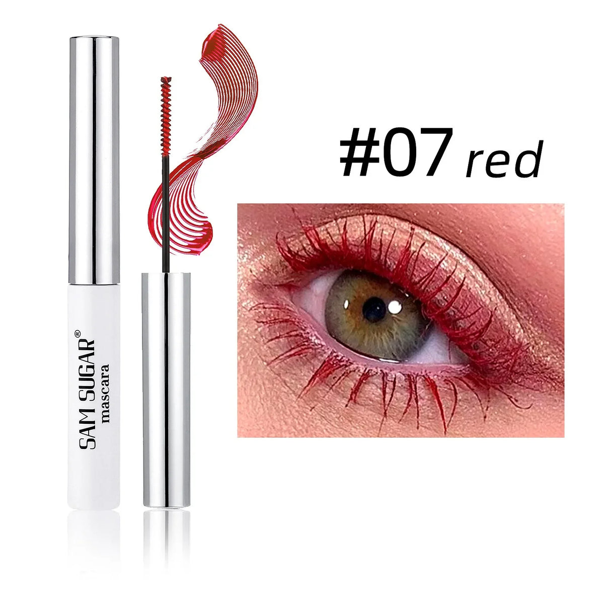 Colorful Slender Mascara Waterproof Fast Drying Curling Eyelashes Multicolor Lashes Makeup Long Lasting Blue Green Cosmetics