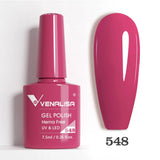 VIP5 Venalisa Nail Gel Polish Jelly Color HEMA/TPO FREE Nude Pink Semi Permanent Soak Off UVLED Gel Polish Sparkle Gel Varnish