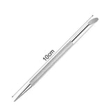 Nail Circle Beveled Head Stainless Steel Cuticle Pusher Nail Art Sanding Tablet Manicure Sticks Tool for Salon Nails Accessories