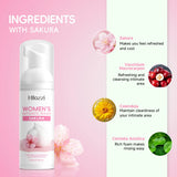 WOMEN'S INTIMATE WASH SAKURA，Deeply cleanses with rich foam, gently cares for skin, controls odor, and cleanses intimate areas.