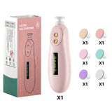 Baby Nail File Electric Baby Nail Care Set with LED Light, Baby Nail Trimmer for Newborn/Infants/Adults Toenails and Fingernail