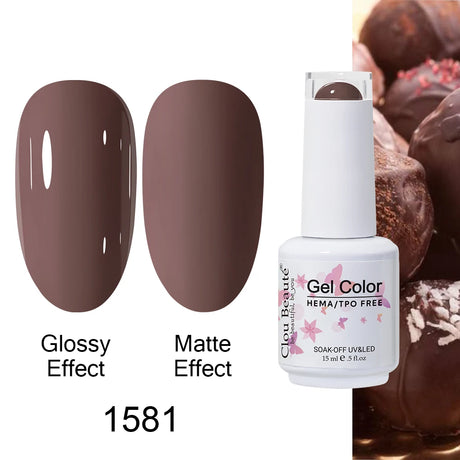 Clou Beaute Gel Nail Polish Neon Brown Royal Blue Red Green Pastal Nude Nail Art Varnishes Gel Lacquer Top Coat UV Gel Nail
