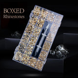 21 grid nail art diamond flat bottom glass diamond multi-style special-shaped diamond shiny nail rhinestone DIY nail art jewelry
