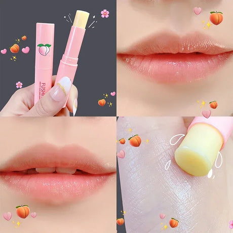 Colorless Vitality Color Lip Balm Change Lipstick Peach Girl Moisturizing Long Lasting Lip Gloss Makeup Care Repair Lip Mask