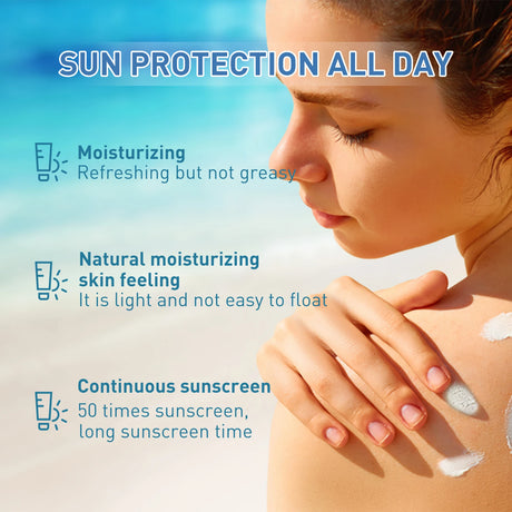 Daily Facial Sunscreen for Oily Skin Oil Control Brightening UV Protection Cream Lightweight Non Greasy Moisturizing Face Lotion