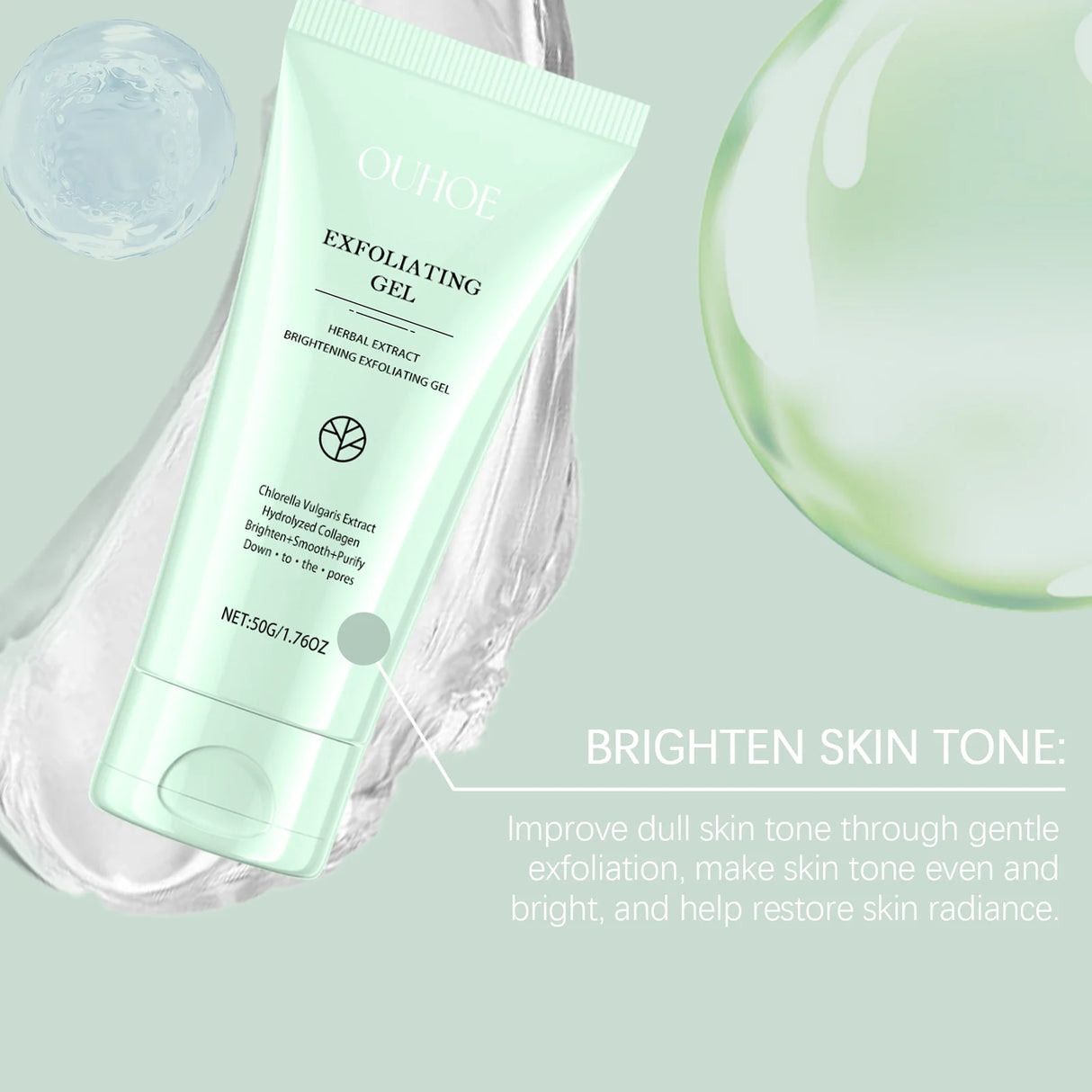 Exfoliating Peeling Gel Remove Dead Skin Dark Spot Deep Cleaning Purifying Brighten Tighten Pores Nourishing Repair Facial Scrub