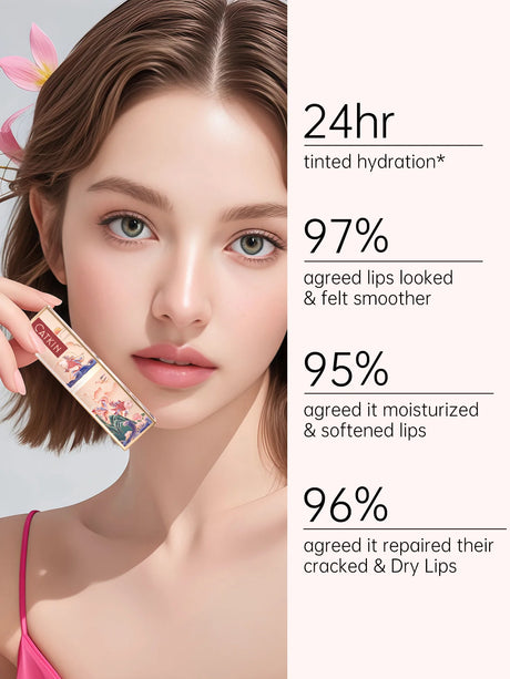 CATKIN Tinted Lip Balm Color Changing Lipstick Ultra Hydrating Natural Lip Moistrurizer with Vitamin E Nourishing For Cracked &